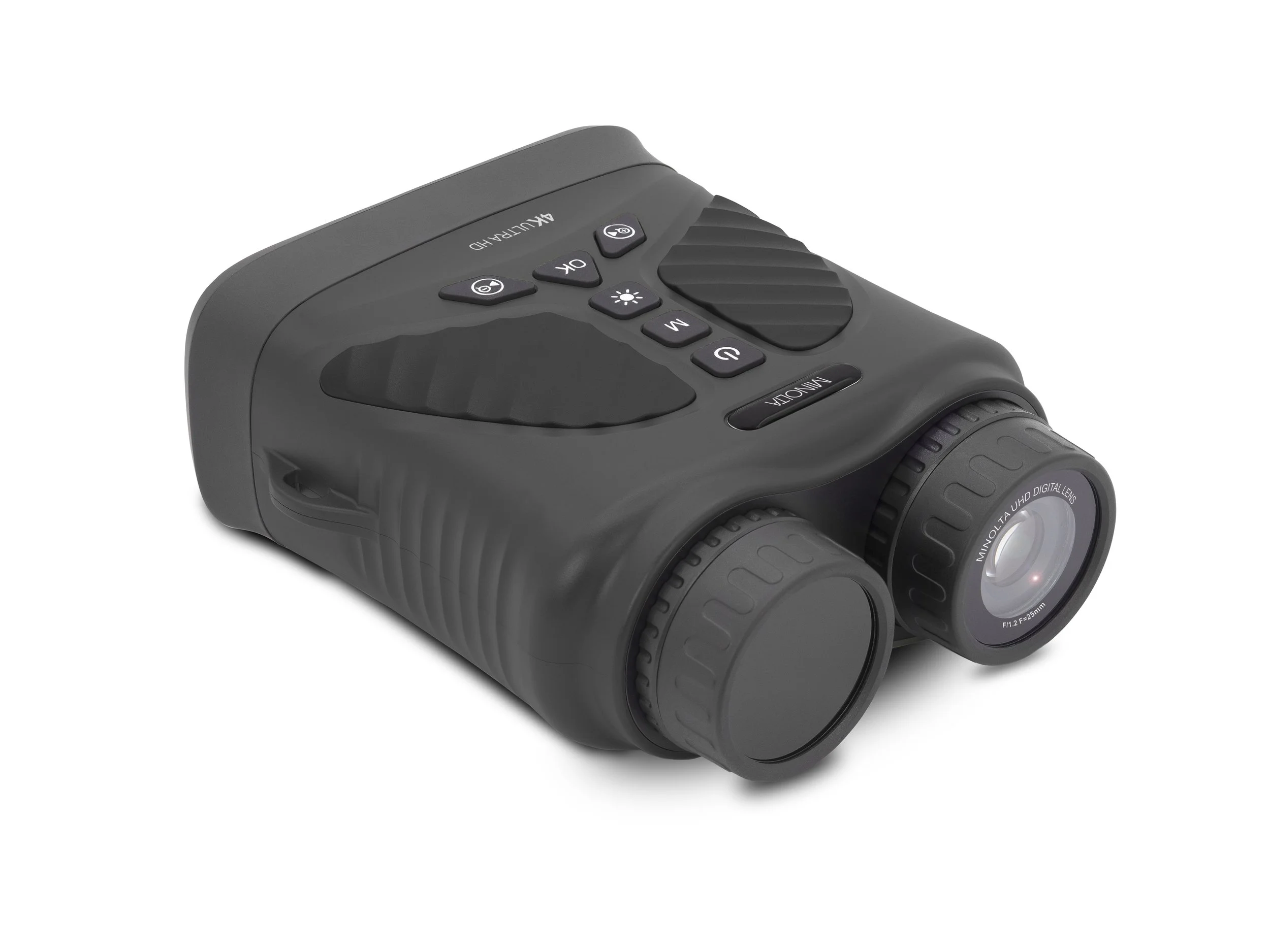 みのん!DCブラック MNDM10B 10x25 Night Vision Monocular w/4K UHD Camera